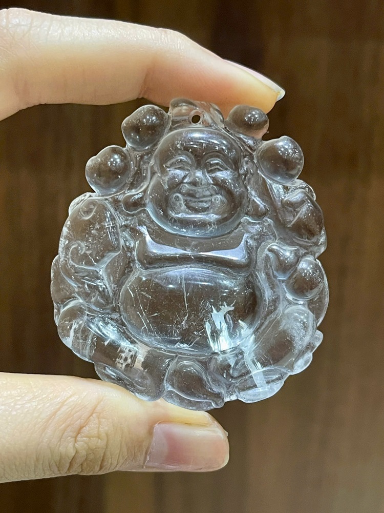 Mặt di lặc thạch anh trắng 55,14x49,57x11,65mm