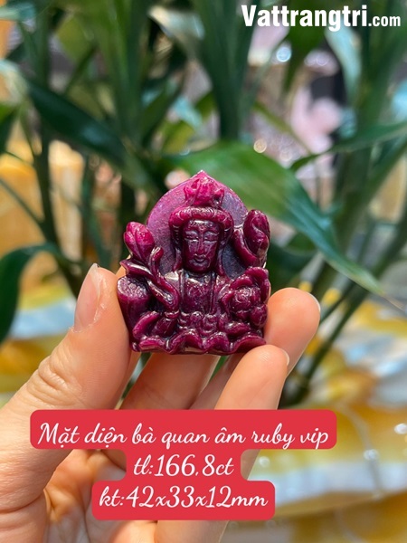 Mặt diện bà quan âm ngọc ruby vip 42mm