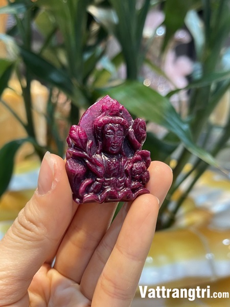 Mặt diện bà quan âm ngọc ruby vip 42mm