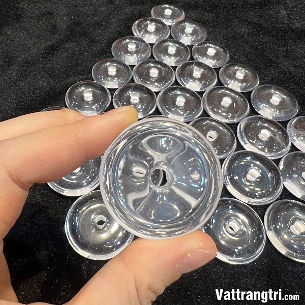 Mặt đồng điếu thạch anh trắng 3,3 - 3,9cm