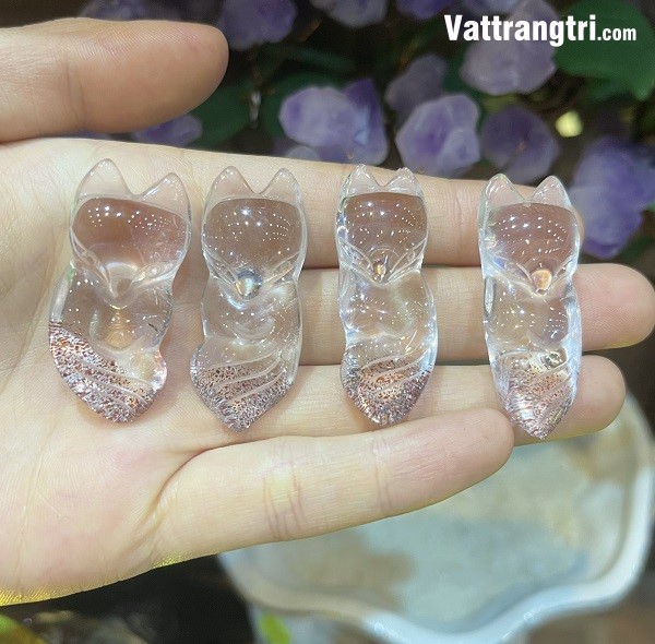 Mặt hồ ly superseven vip thạch anh trắng 35mm