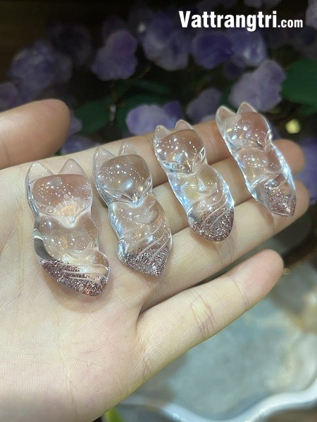 Mặt hồ ly superseven vip thạch anh trắng 35mm