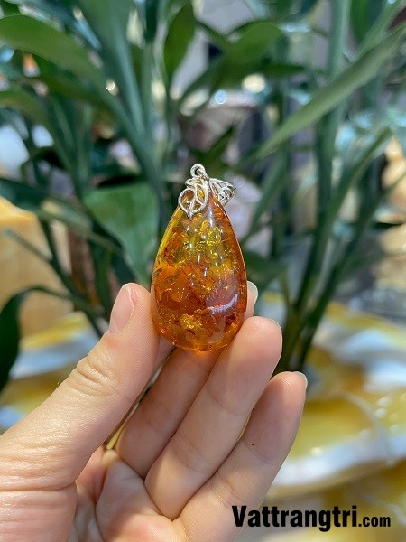 Mặt hổ phách bao thể hình giọt nước vip 45mm