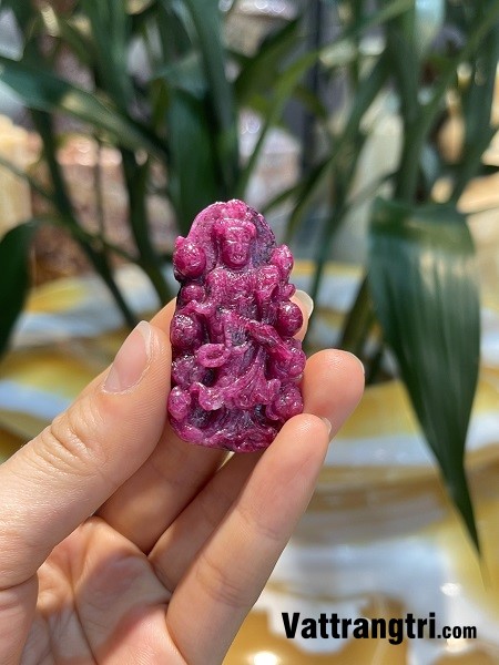 Mặt phật bà quan âm ngọc ruby vip 50mm