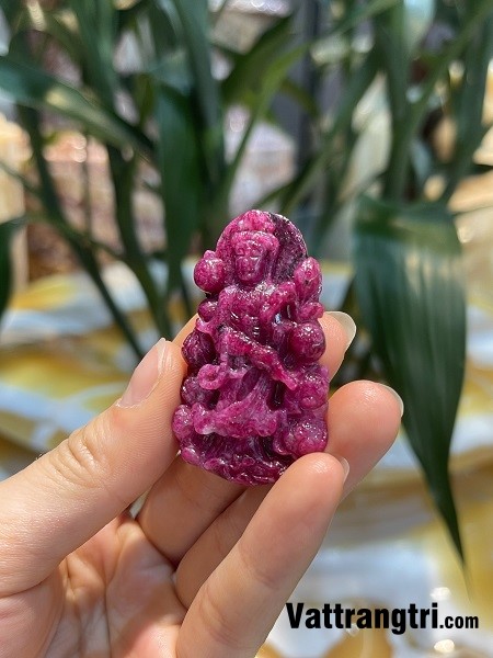 Mặt phật bà quan âm ngọc ruby vip 50mm