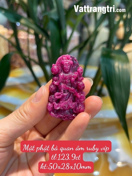 Mặt phật bà quan âm ngọc ruby vip 50mm