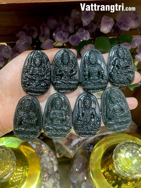 Mặt phật bản mệnh ngọc bích 51mm