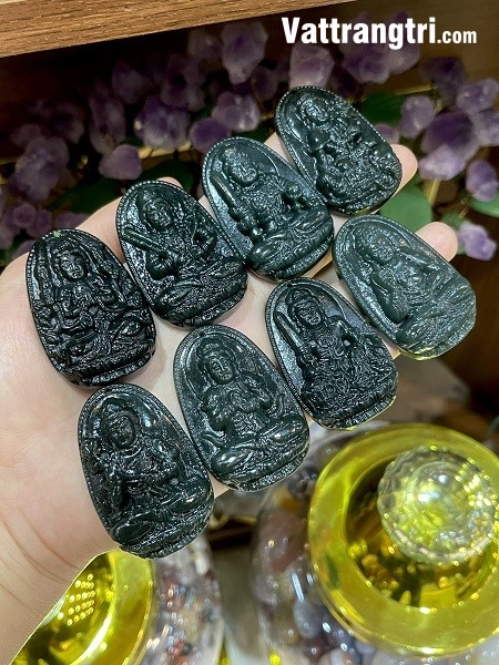 Mặt phật bản mệnh ngọc bích 51mm