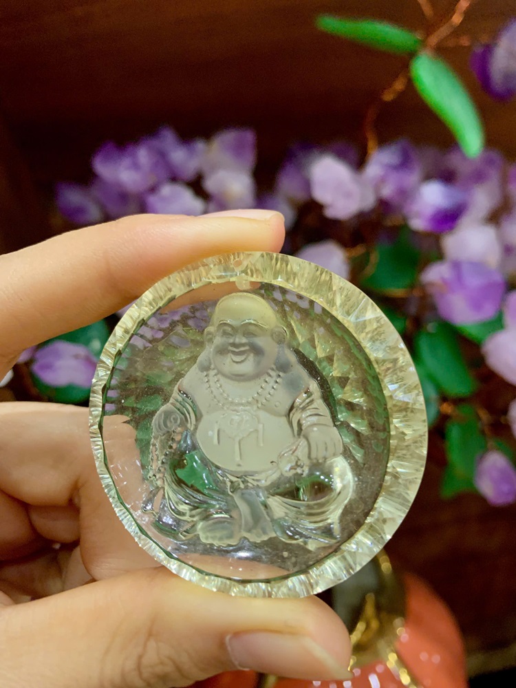 Mặt phật di lặc thạch anh vàng 47,54mm