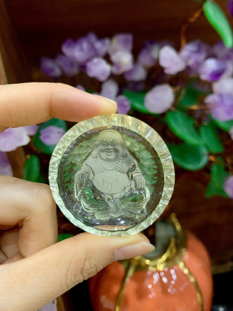 Mặt phật di lặc thạch anh vàng 47,54mm