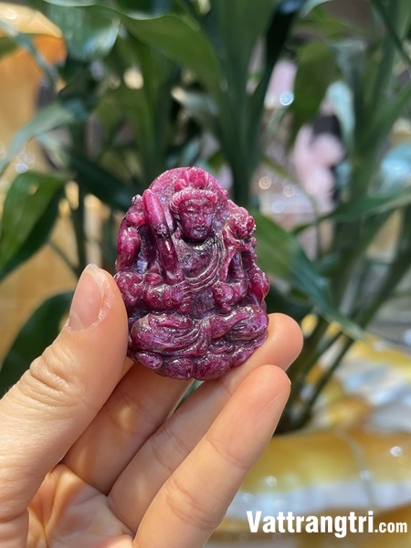 Mặt phật hư không tạng bồ tát Ngọc ruby vip 50mm