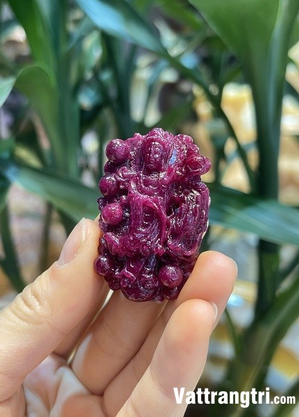 Mặt Phật Phật Bà Quan Âm Ngọc Ruby vip 45mm
