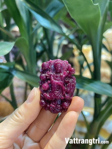 Mặt Phật Phật Bà Quan Âm Ngọc Ruby vip 45mm