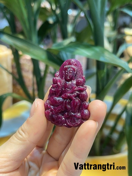 Mặt Phật Phổ Hiền Bồ Tát Ngọc Ruby vip 48mm