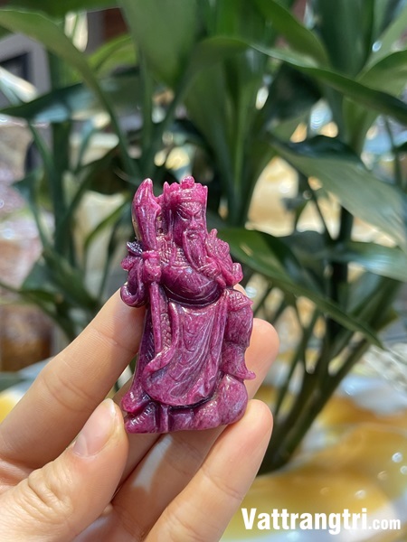 Mặt quan công đá quý ruby vip