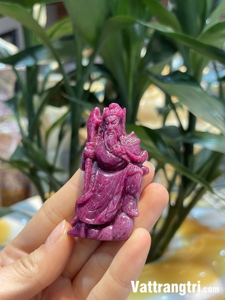 Mặt quan công đá quý ruby vip