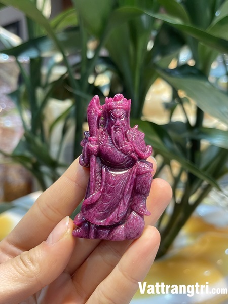 Mặt quan công đá quý ruby vip