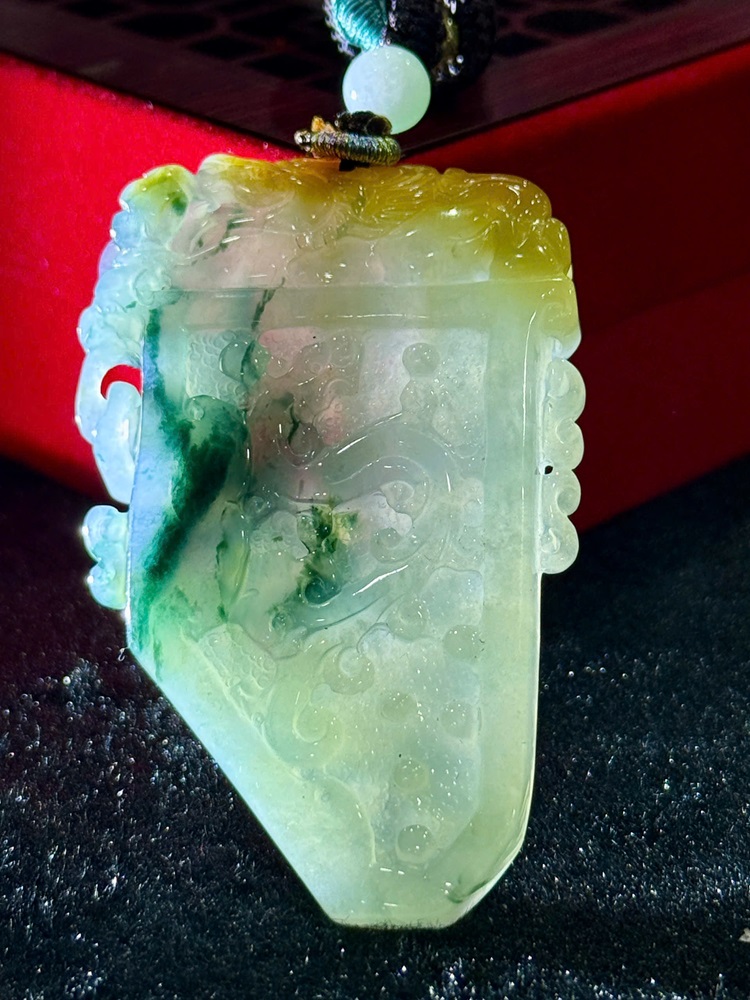 Mặt Vô Sự Bài Ngọc Phỉ Thuý (Kèm giấy kiểm định)