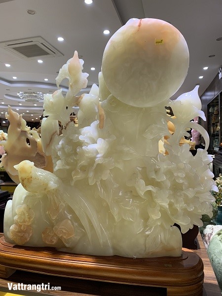 Mẫu đơn như ý đón tài lộc ngọc onyx 72cm