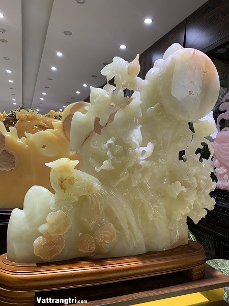 Mẫu đơn như ý đón tài lộc ngọc onyx 72cm