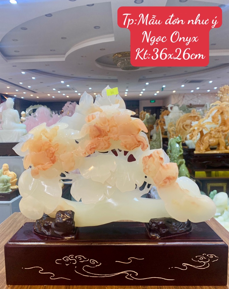 Mẫu Đơn Như Ý Ngọc Onyx