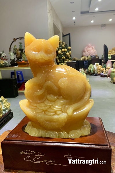 Mèo Tài Lộc ngọc hoàng long 25cm - 12 con giáp