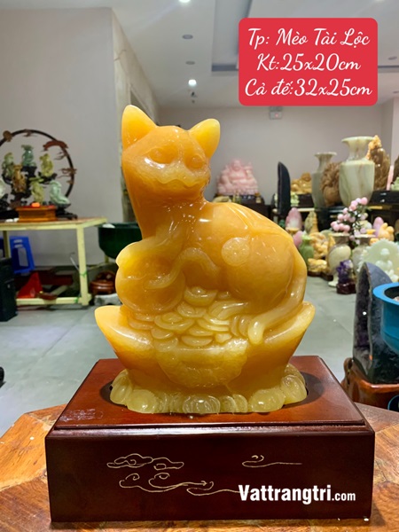 Mèo Tài Lộc ngọc hoàng long 25cm - 12 con giáp