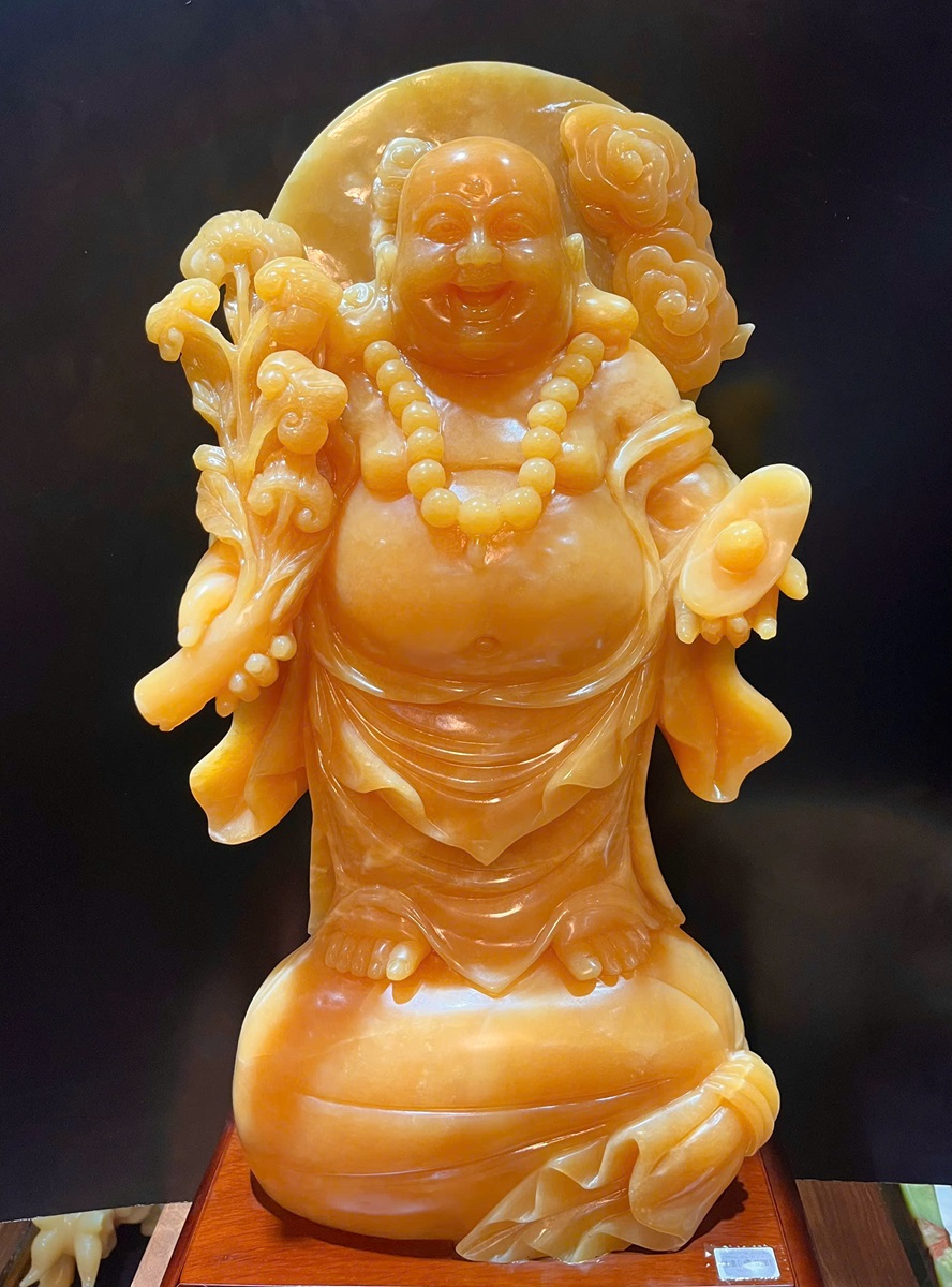 Ngài di lặc đứng bao tiền ngọc hoàng long 87cm