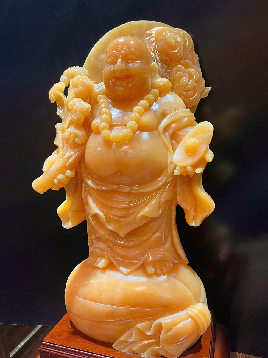 Ngài di lặc đứng bao tiền ngọc hoàng long 87cm