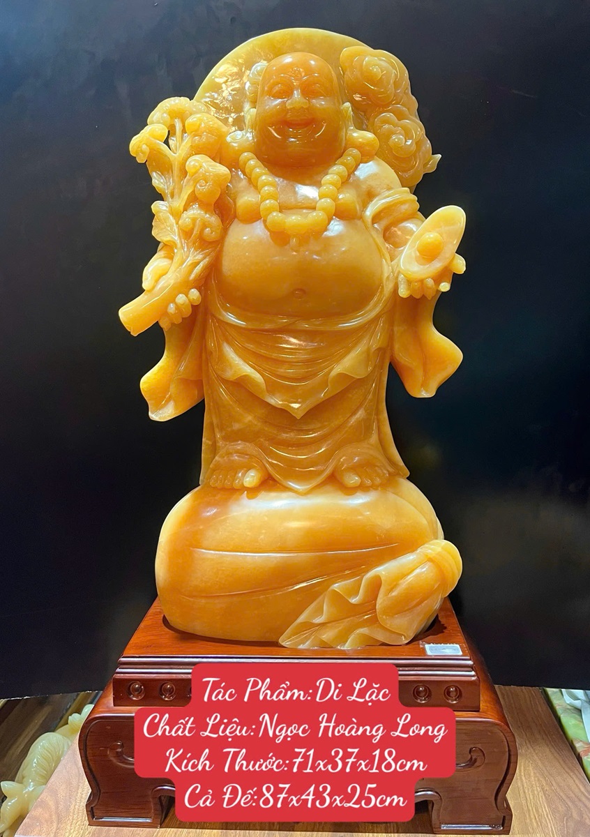 Ngài di lặc đứng bao tiền ngọc hoàng long 87cm