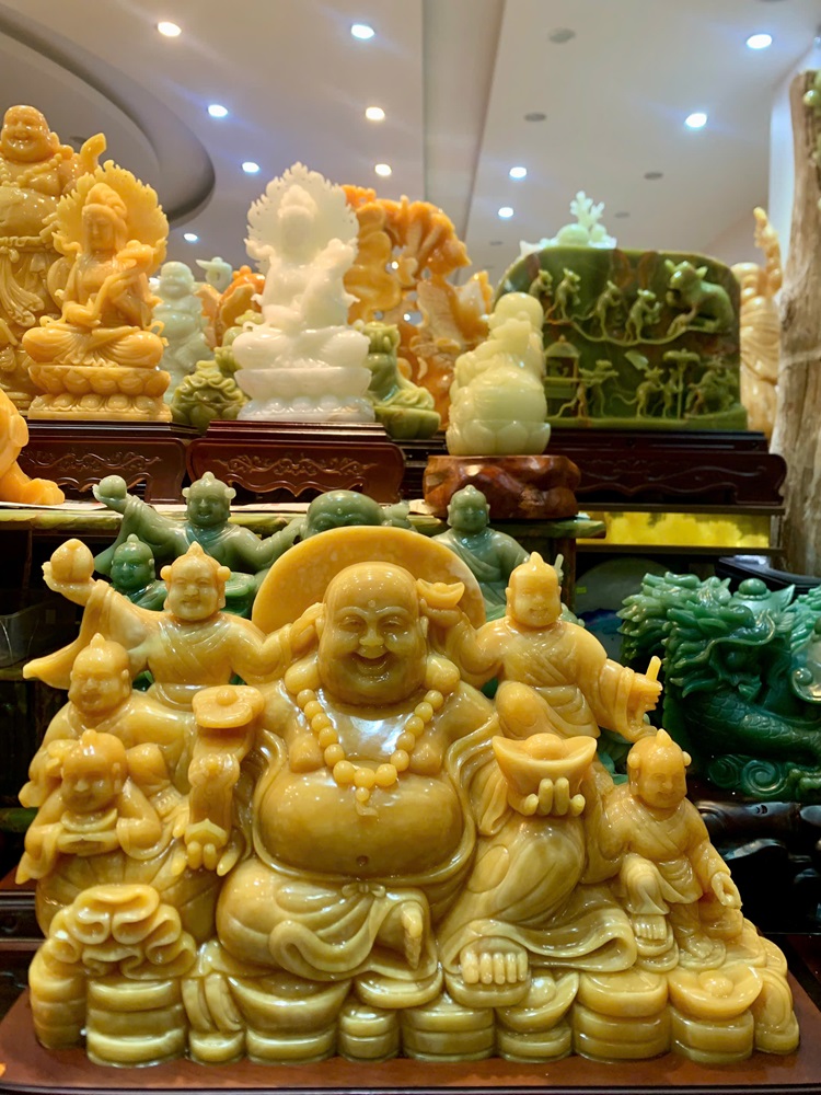 Ngài Di Lặc Ngũ Phúc Ngọc Hoàng Long 85cm