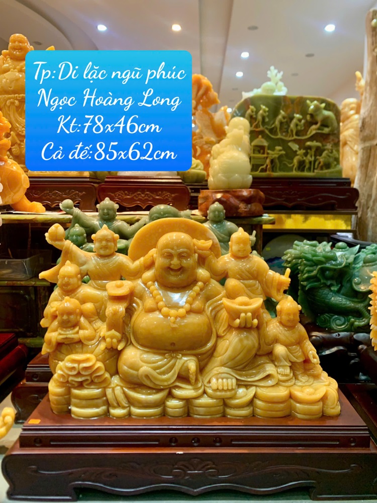 Ngài Di Lặc Ngũ Phúc Ngọc Hoàng Long 85cm