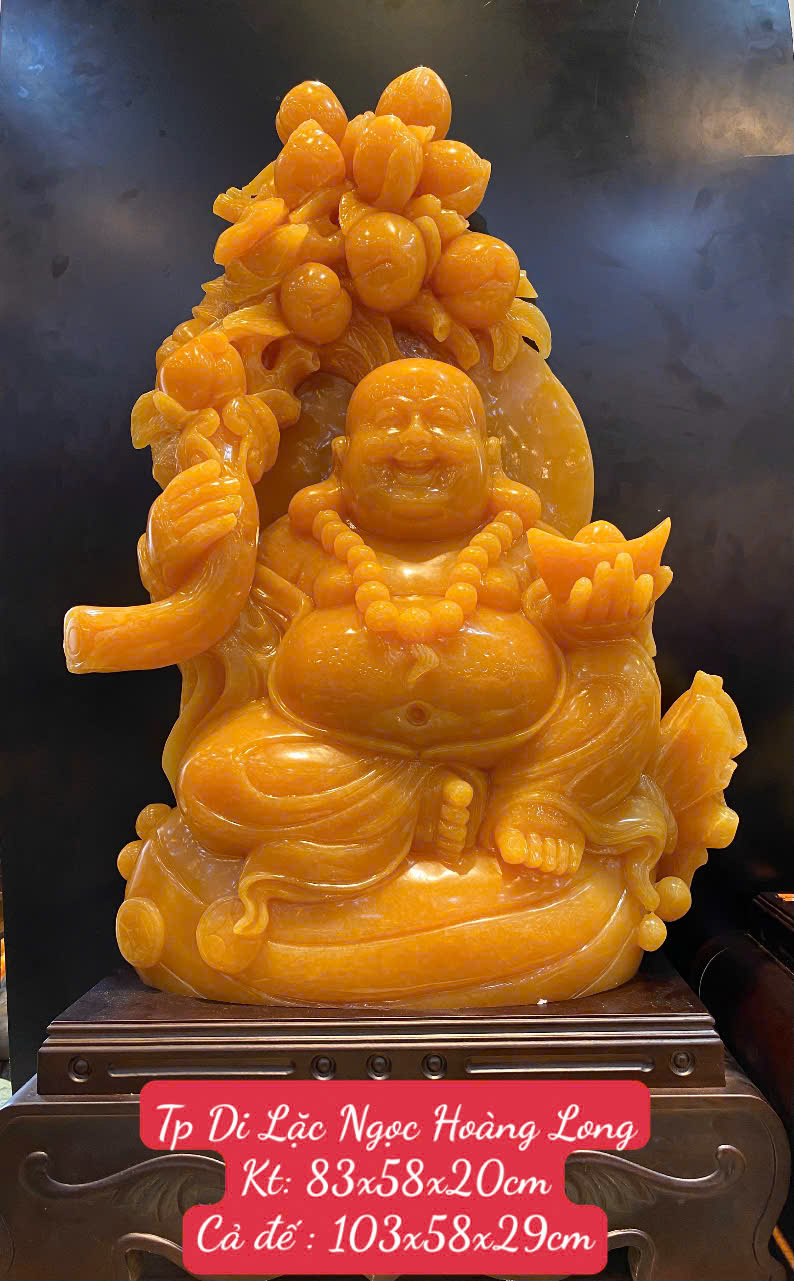 Ngài di lặc vác đào tiên ngọc hoàng long 103cm