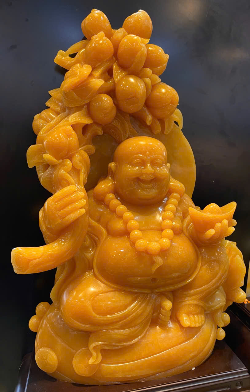 Ngài di lặc vác đào tiên ngọc hoàng long 103cm