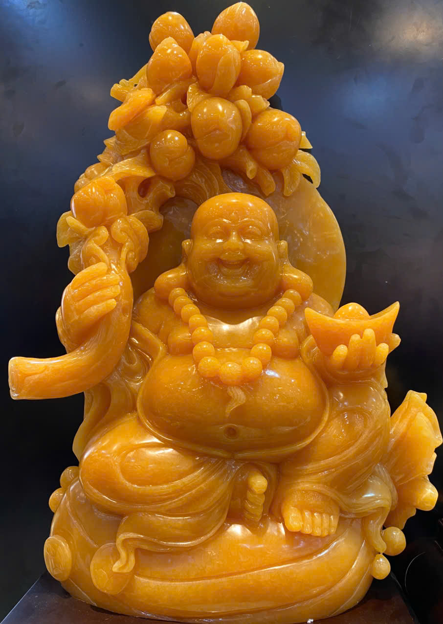 Ngài di lặc vác đào tiên ngọc hoàng long 103cm