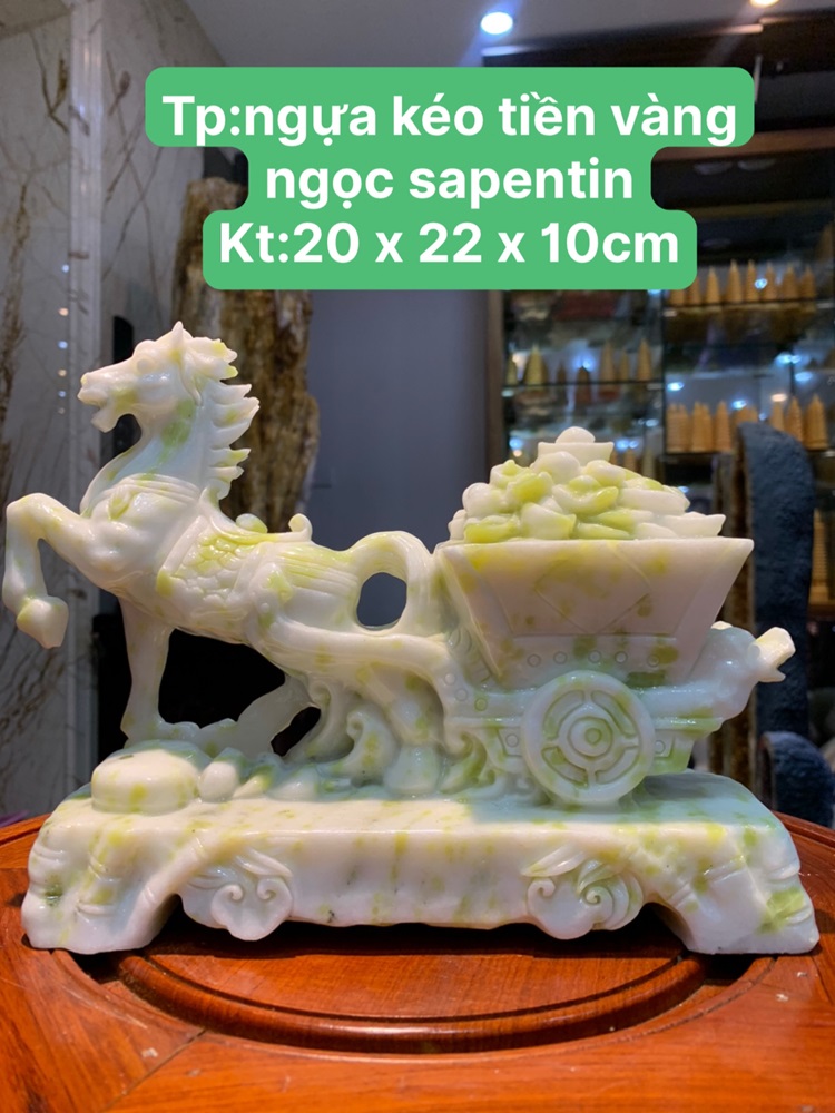Ngựa Kéo Tiền Vàng Ngọc Serpentine