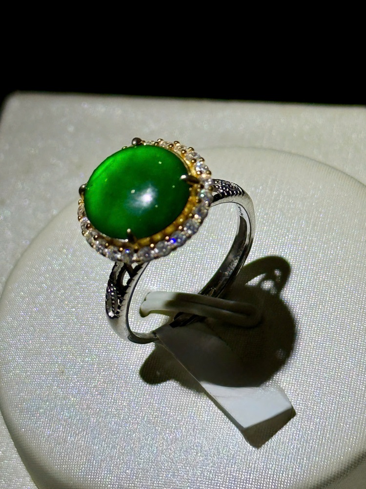 Nhẫn Ngọc Phỉ Thuý Đế Vương Lục - Kèm Giấy Kiểm Định Type A