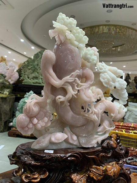 Nhân sâm như ý ngọc serpentine 48cm