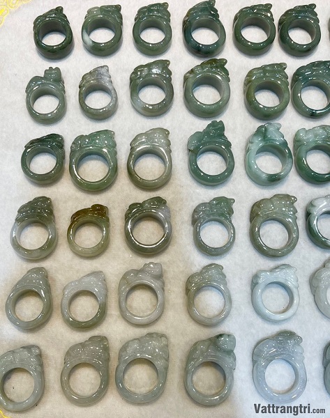 Nhẫn tỳ hưu ngọc phỉ thuý 21mm