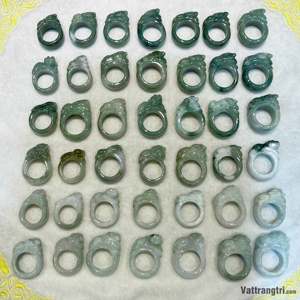 Nhẫn tỳ hưu ngọc phỉ thuý 21mm