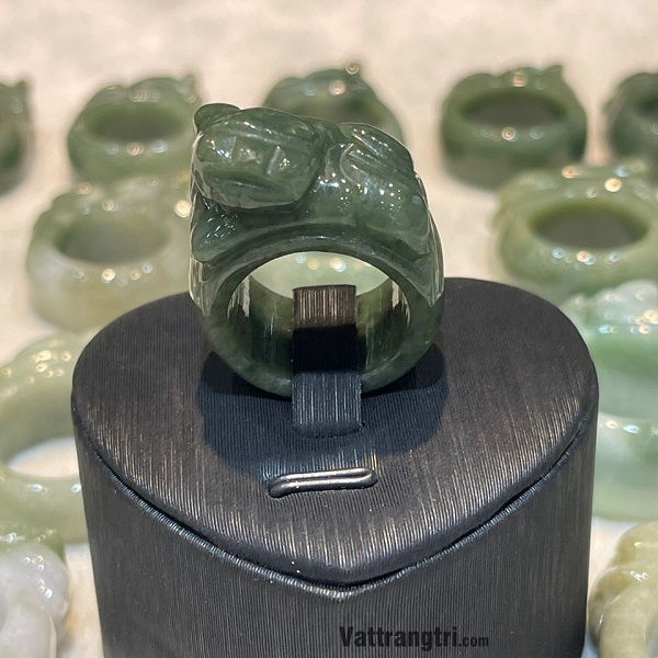 Nhẫn tỳ hưu ngọc phỉ thuý 21mm