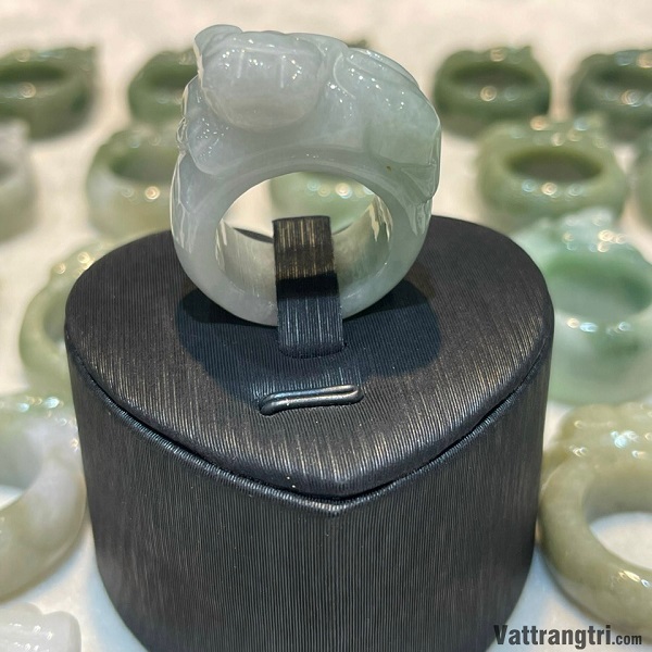 Nhẫn tỳ hưu ngọc phỉ thuý 21mm