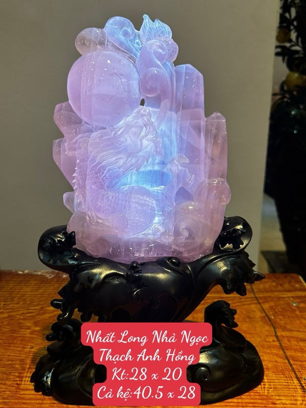 Nhất Long Nhả Ngọc Thạch Anh Hồng Trong VIP