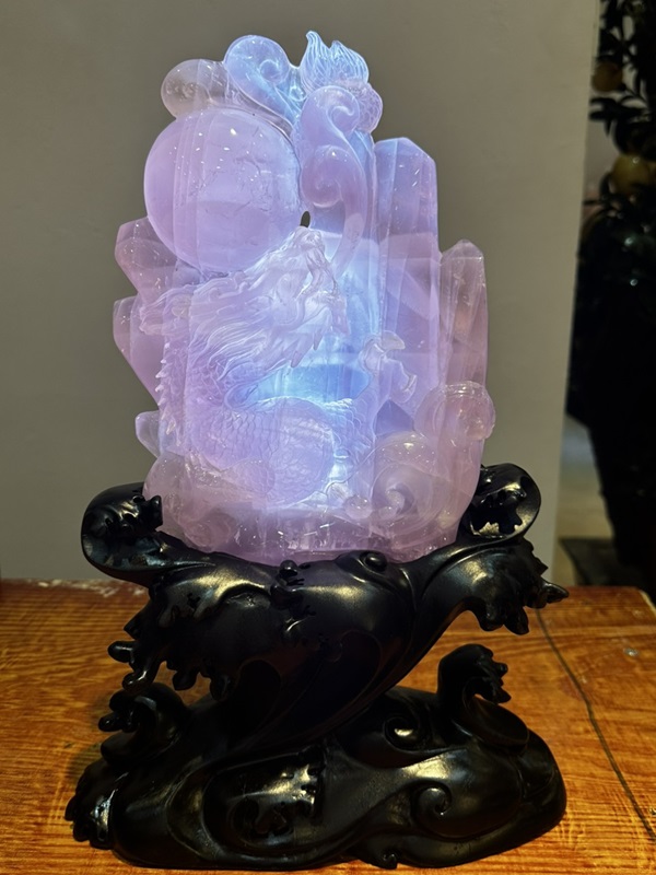 Nhất Long Nhả Ngọc Thạch Anh Hồng Trong VIP