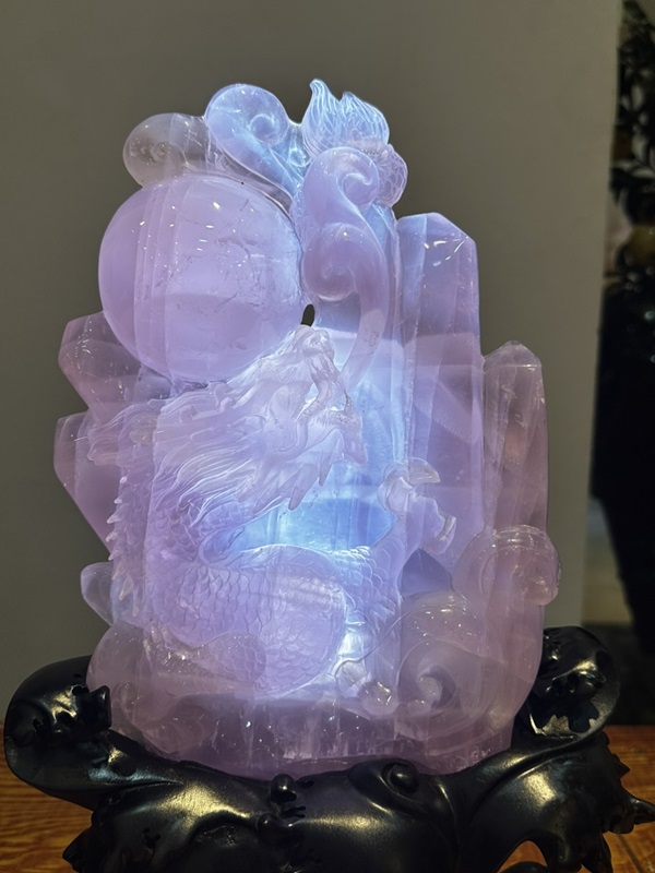 Nhất Long Nhả Ngọc Thạch Anh Hồng Trong VIP