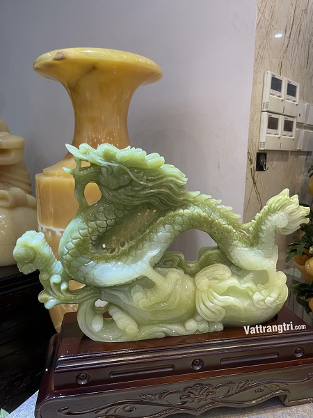 Nhất long quyền vương ngọc onyx xanh 51cm