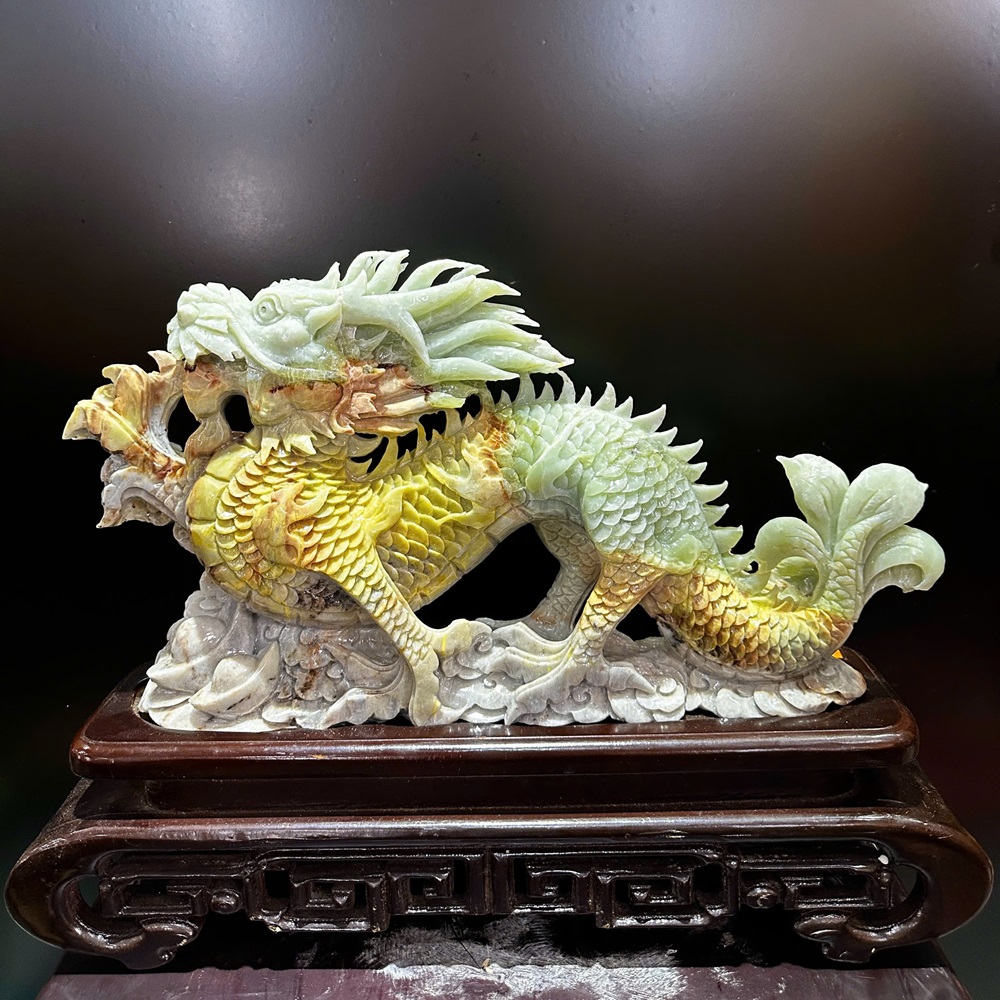 Nhất Long Uy Quyền Hộ Chủ Ngọc Serpentine