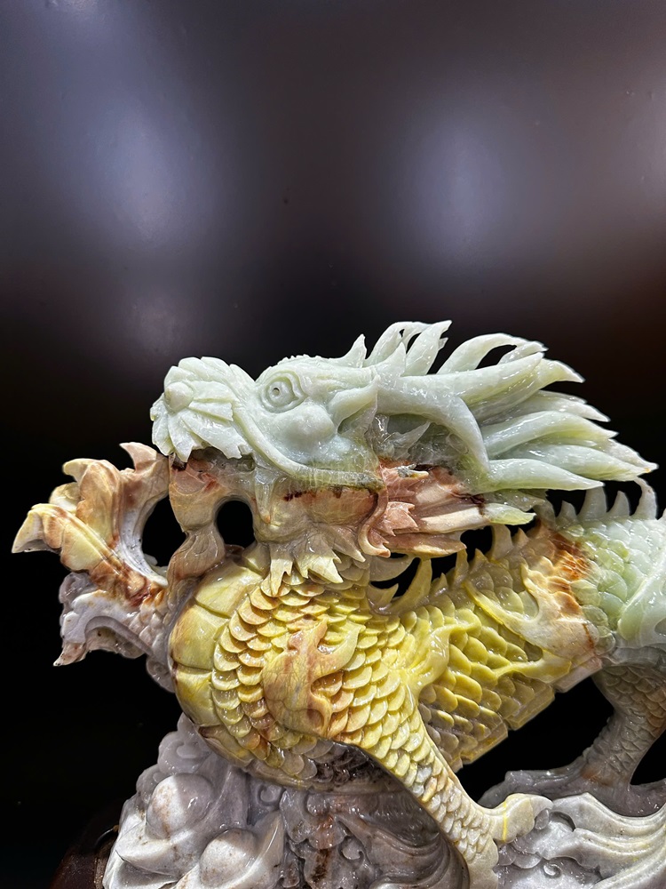 Nhất Long Uy Quyền Hộ Chủ Ngọc Serpentine