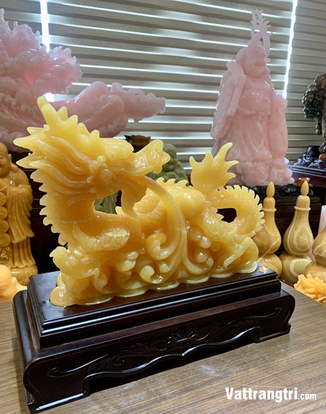 Tác Phẩm Rồng Nhả Ngọc - Ngọc Hoàng Long 40cm