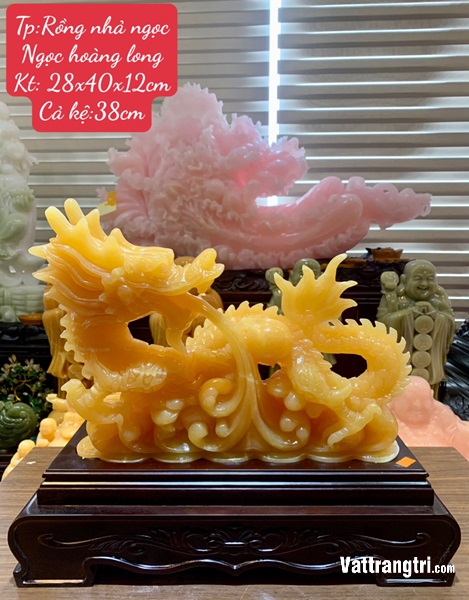Tác Phẩm Rồng Nhả Ngọc - Ngọc Hoàng Long 40cm